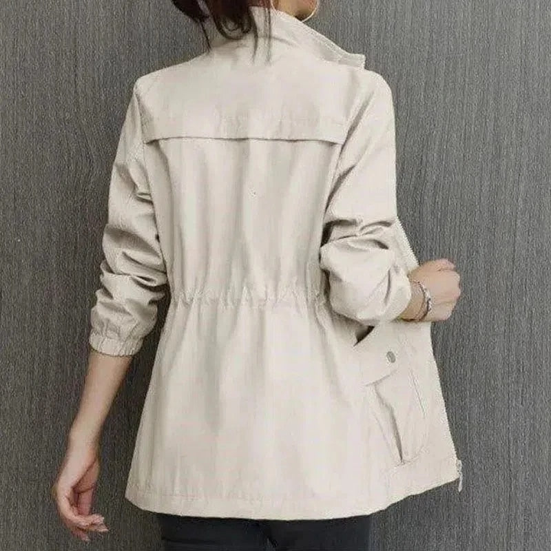 Waterproof Women's Parka Jacket with Adjustable Waist
