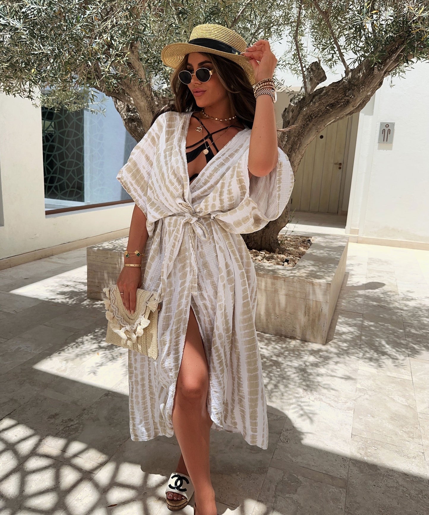 Beige Snake Print Bliss Kimono by ModishWorld
- ModishWorld
