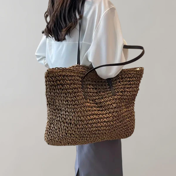 Large Natural Fiber Beach Shopping Bag