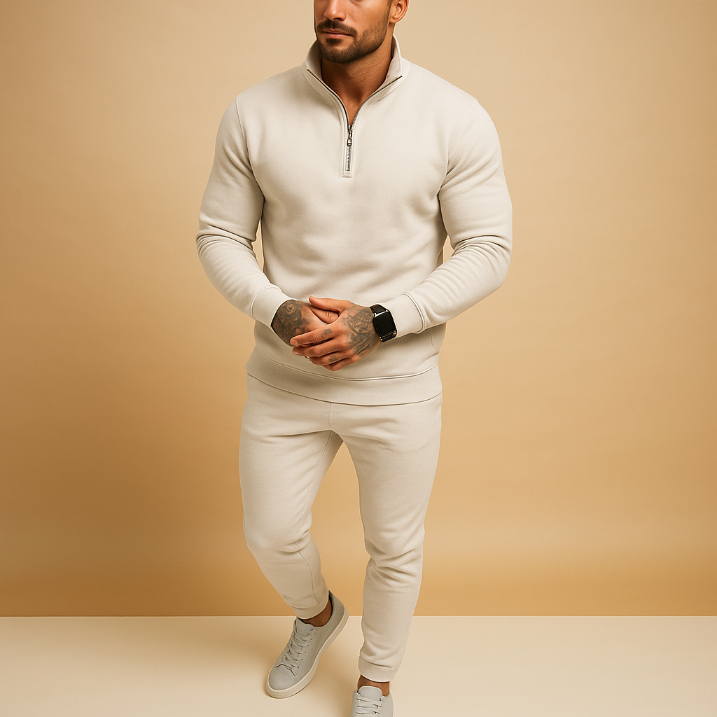Athletic Sportswear Tracksuit Set with Jogger Pants