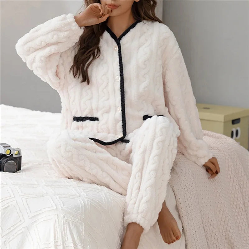 Soft Women's 2 Piece Knit Pajama Set - ModishWorld