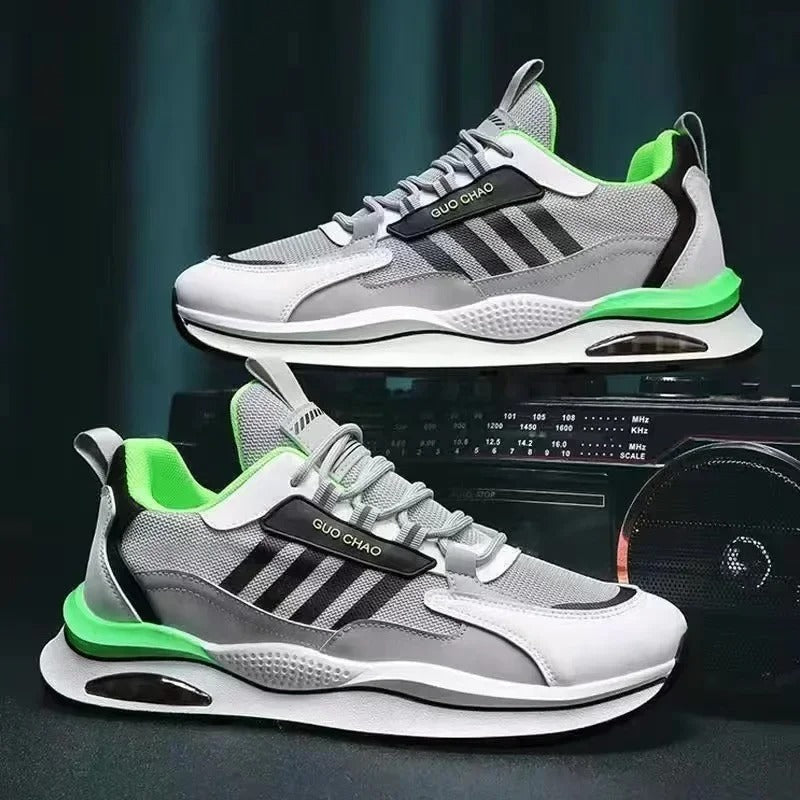 Men's Running Shoes - Breathable Lace Up Sneakers