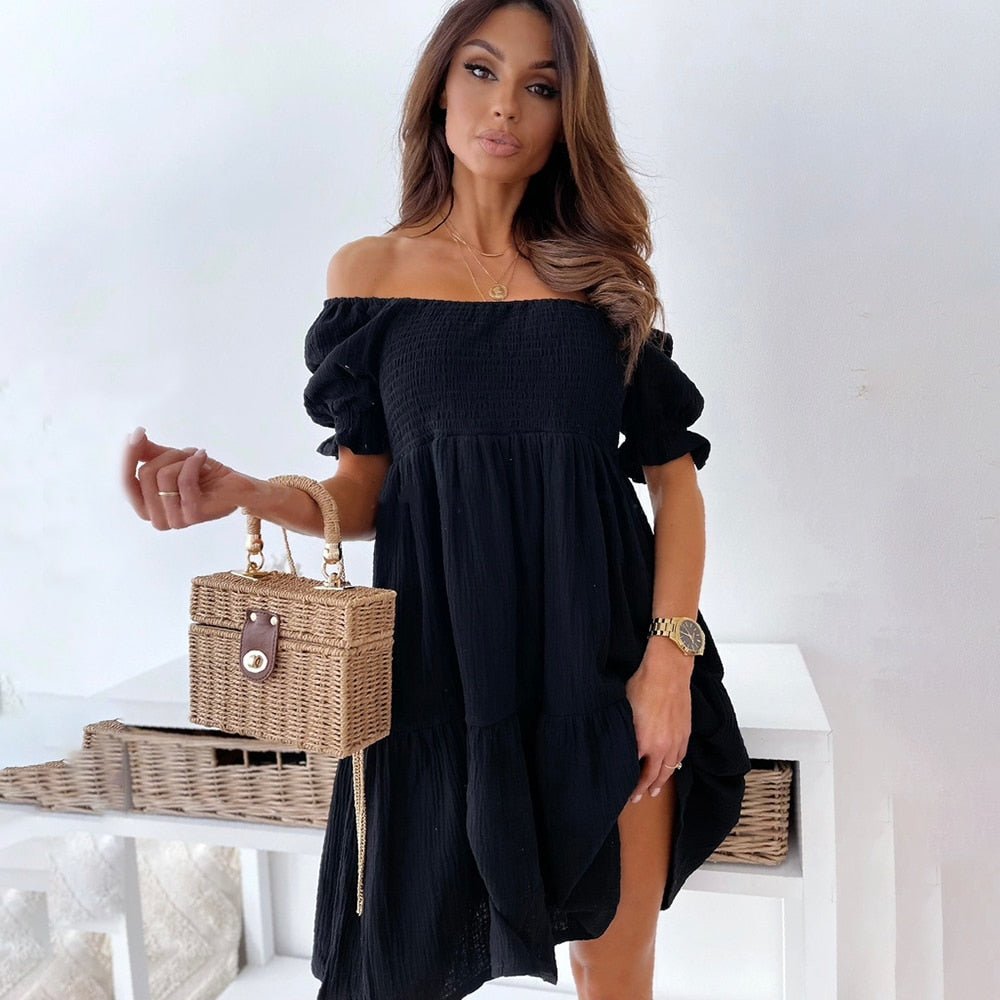 Stylish Womens Off The Shoulder Evening Dress