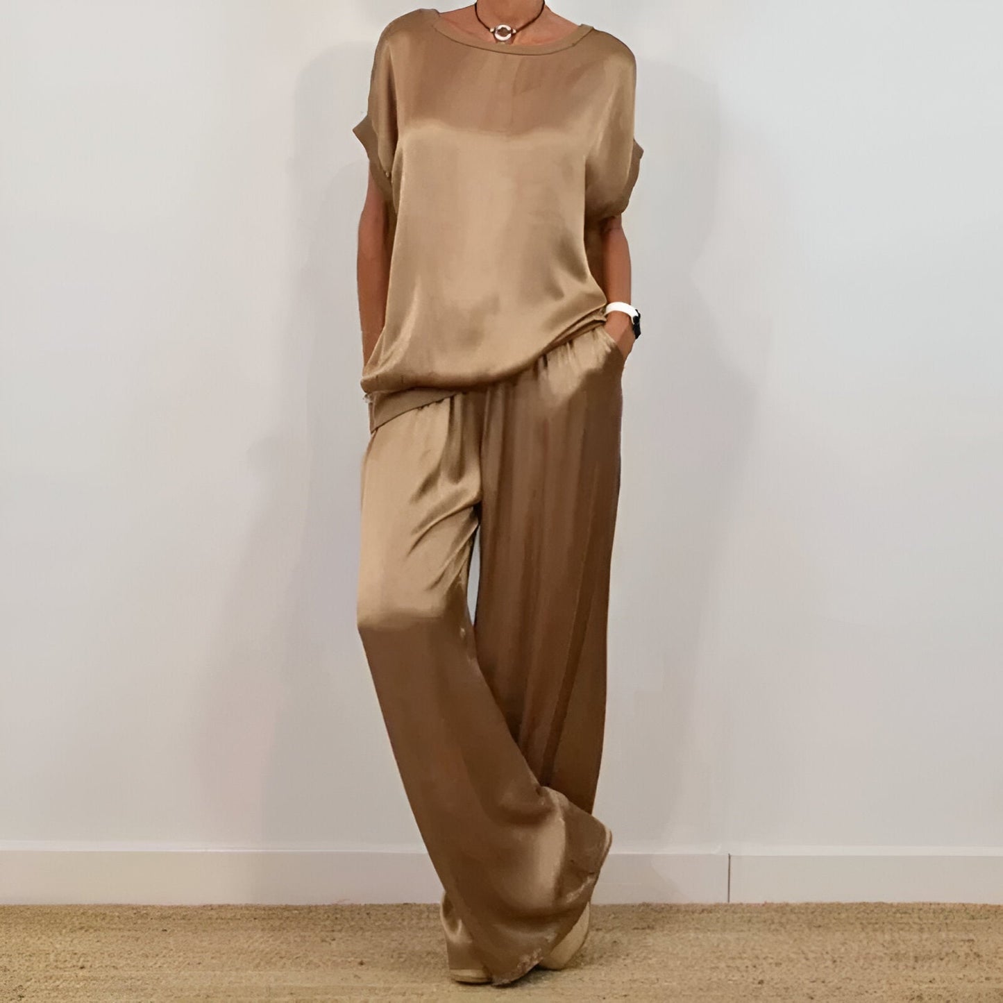 Comfortable Loose Fit Pants and Tee Set for Ladies