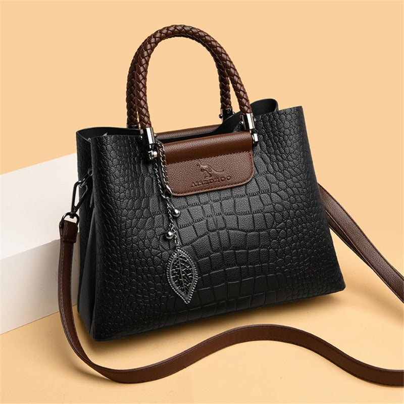 Luxury Leather Tote Handbag