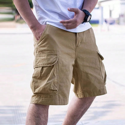 Relaxed Fit Mens Cargo Shorts with Multiple Pockets - ModishWorld
