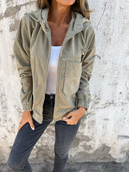Relaxed Fit Women's Hoodie Zip Jacket