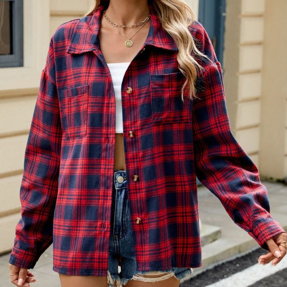 Classic Check Flannel Shirt for Women