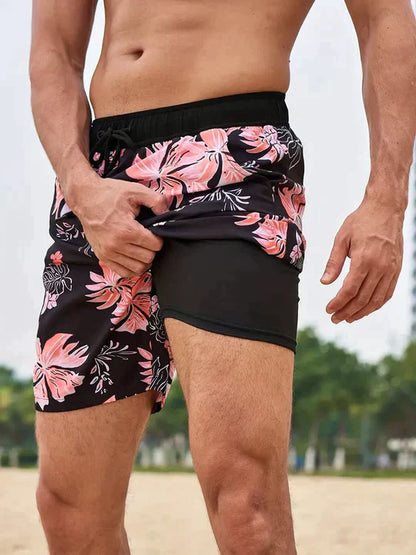 Moisture Wicking Athletic Swim Trunks for Men