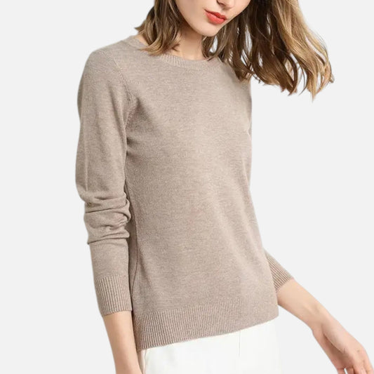 Classic Women's Merino Wool Crew Neck Sweater - Modish World