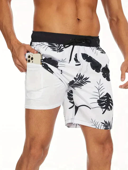 Moisture Wicking Athletic Swim Trunks for Men