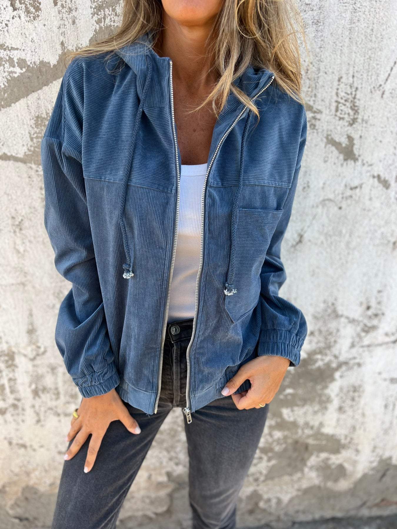 Relaxed Fit Women's Hoodie Zip Jacket - ModishWorld