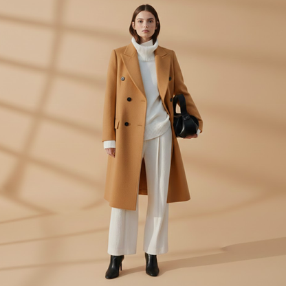 Classic Double Breasted Ladies Coat