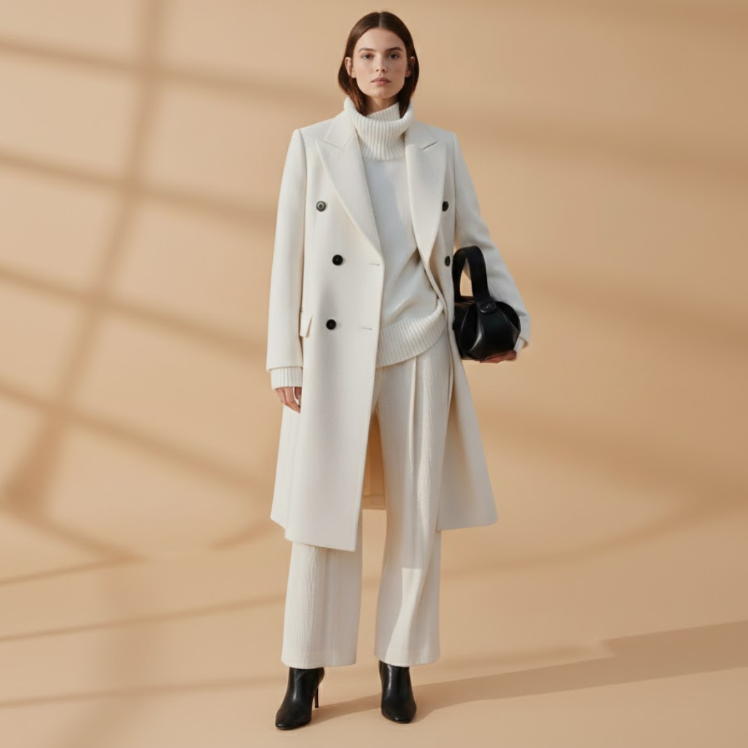 Classic Double Breasted Ladies Coat