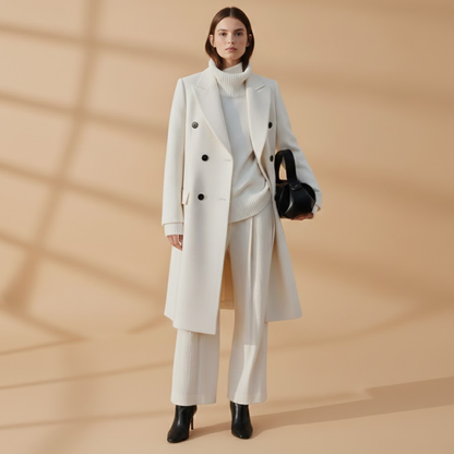 Classic Double Breasted Ladies Coat