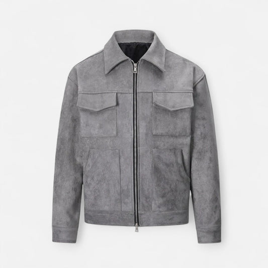 Casual Men's Relaxed Suede Jacket - Modish World