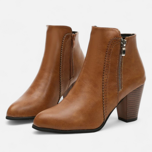 Vintage Style Women's Block Heel Boots - Modish World