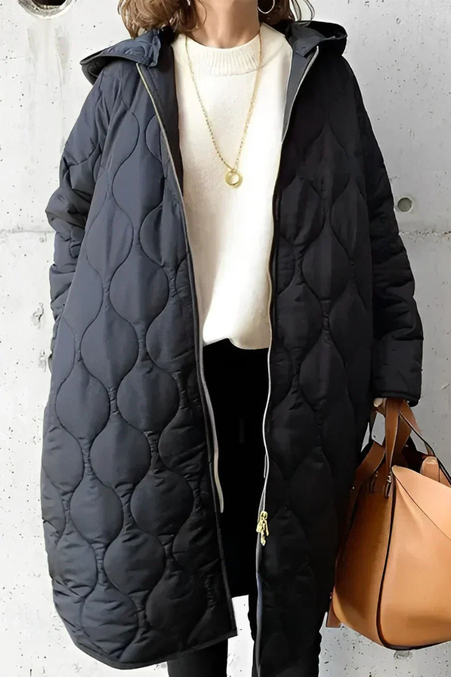 Warm Quilted Winter Coat for Ladies