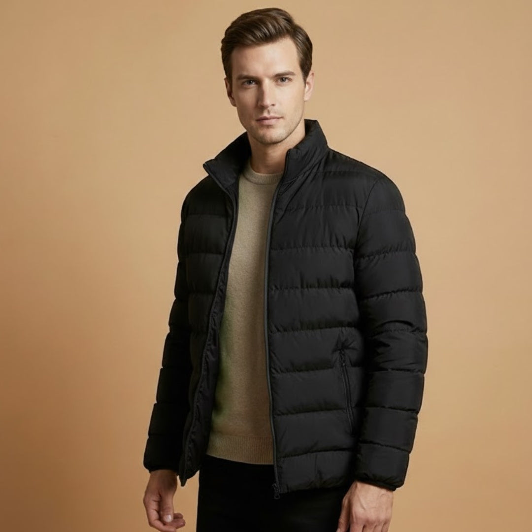 Insulated Quilted Men's Winter Parka Jacket