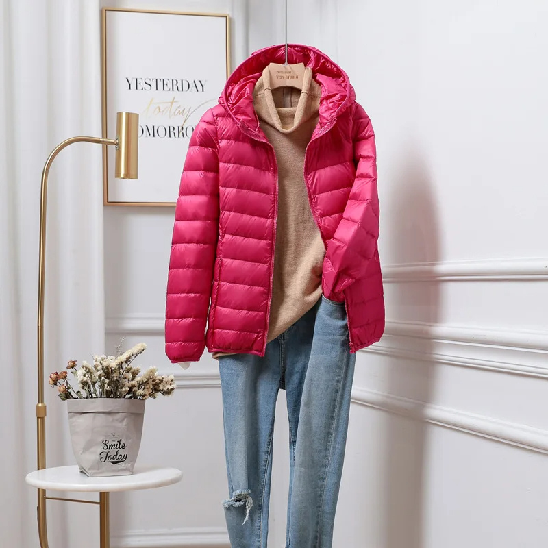 Warm Women's Down Hooded Coat