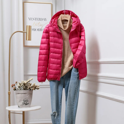 Warm Women's Down Hooded Coat