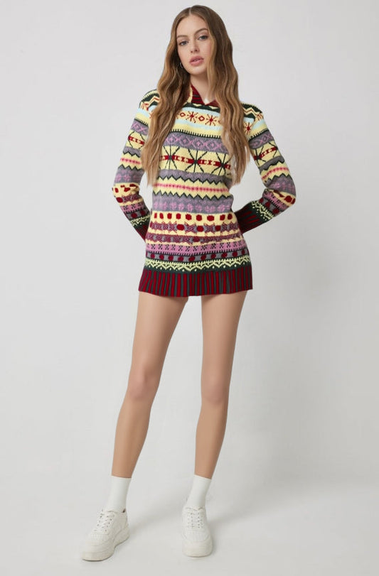Warm Ladies Knit Sweater Dress Winter - ModishWorld