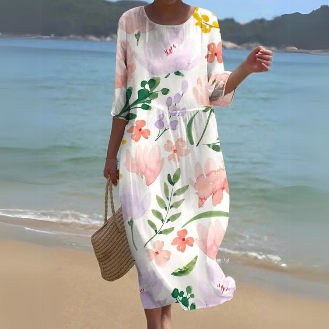 Beautiful Blossom Knee Length Dress for Ladies - ModishWorld