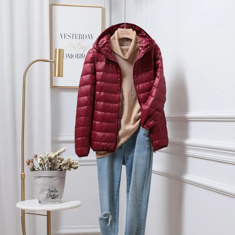 Warm Women's Down Hooded Coat