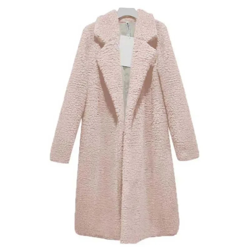 Soft Women's Notch Collar Fuzzy Coat