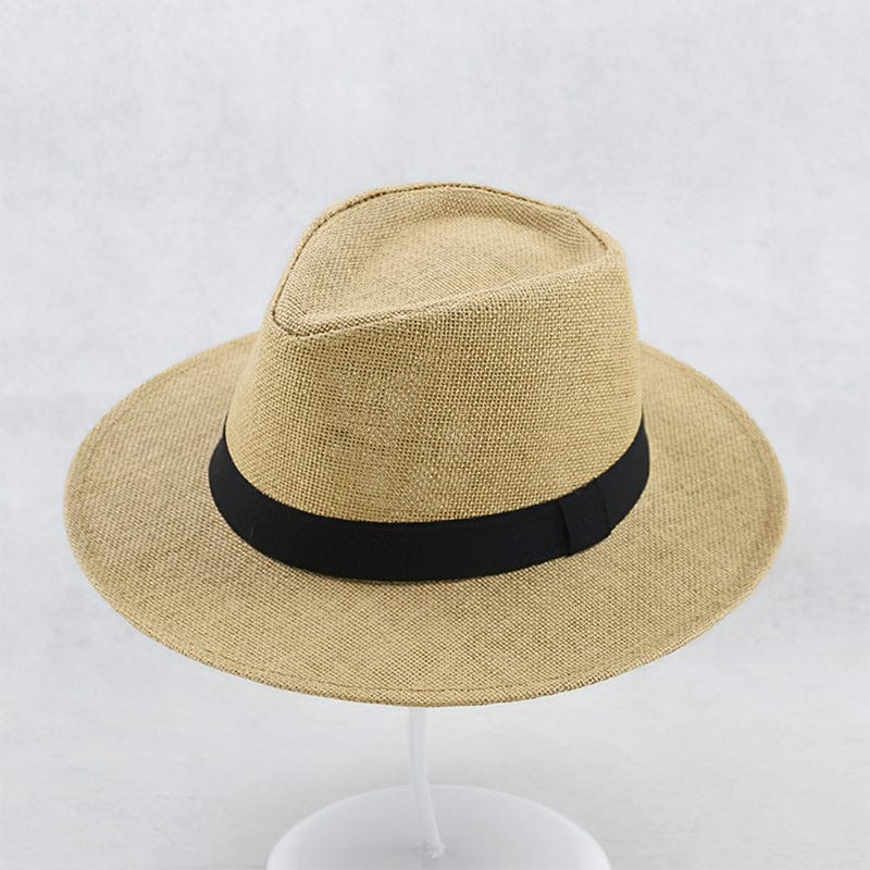 Natural Fiber Summer Sun Hat - Handwoven Straw Travel Hat