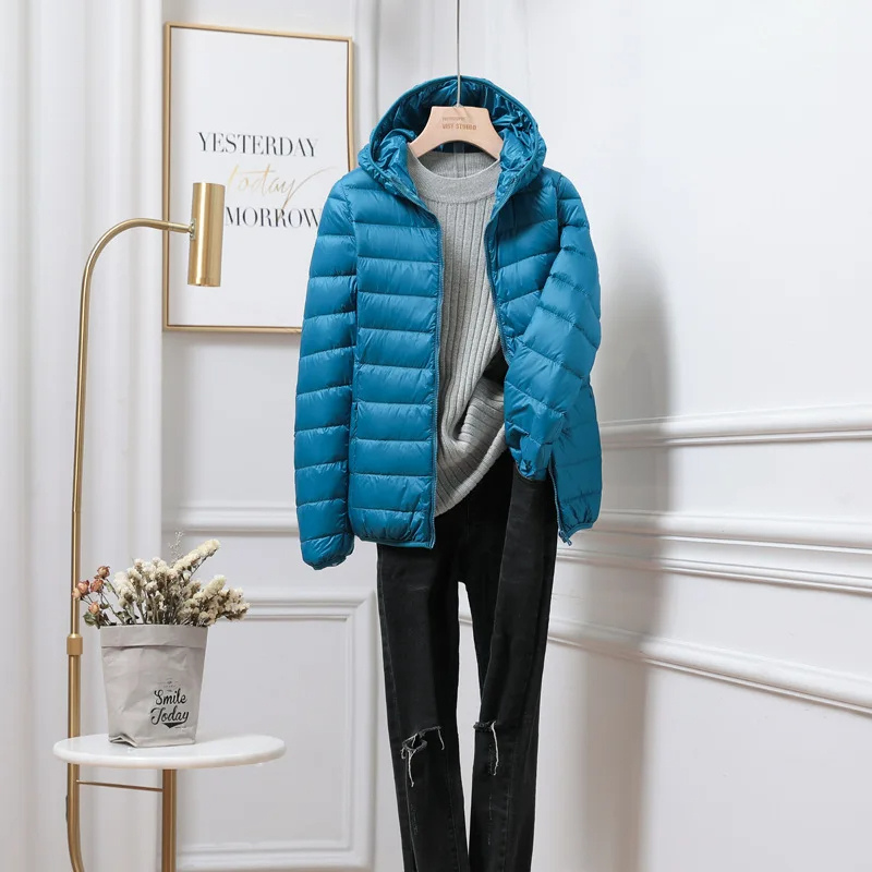 Warm Women's Down Hooded Coat
