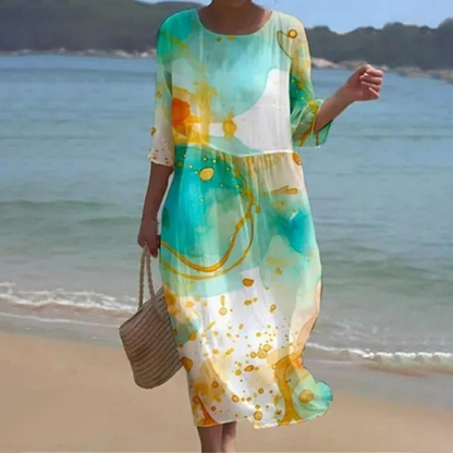 Beautiful Blossom Knee Length Dress for Ladies