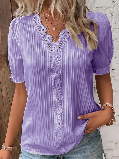 Women's Classic V-Neck Work Blouse