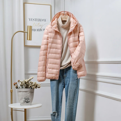 Warm Women's Down Hooded Coat - ModishWorld