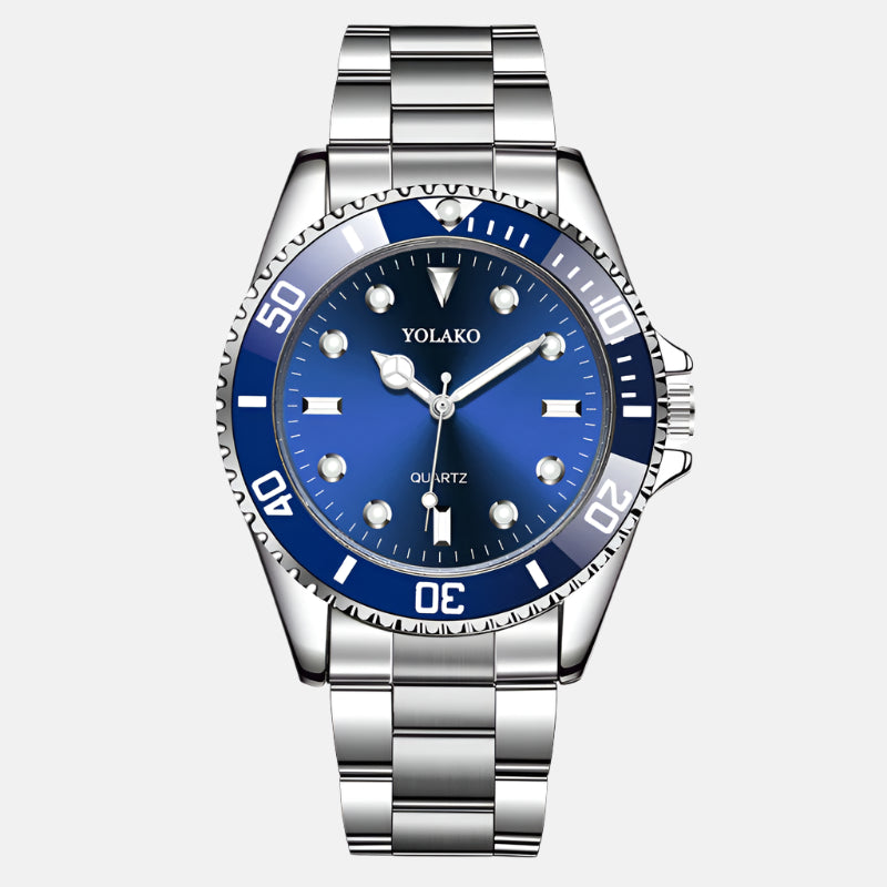 Yoloka Men's Classic Daily Stainless Steel Quartz Watch