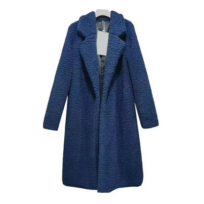 Soft Women's Notch Collar Fuzzy Coat