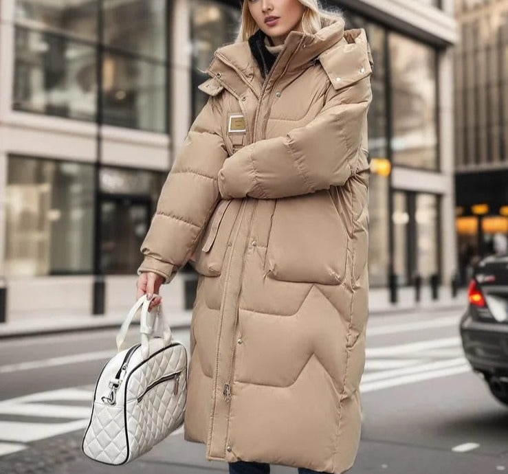 Warm Women's Parka Coat with Hood