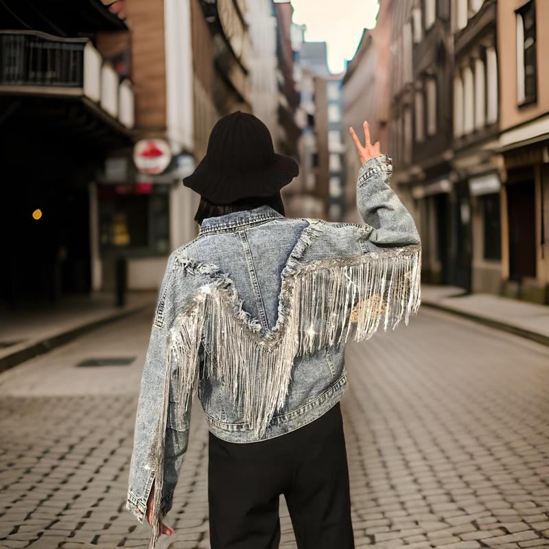 Stylish Women's Denim Jacket, Short Casual Style
 - ModishWorld