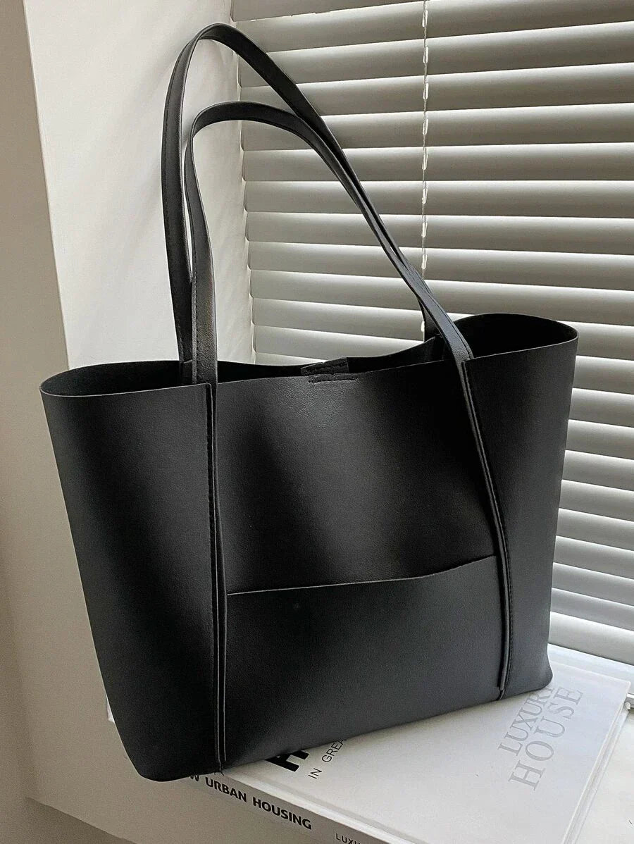 Classic Ladies Leather Shoulder Tote Bag