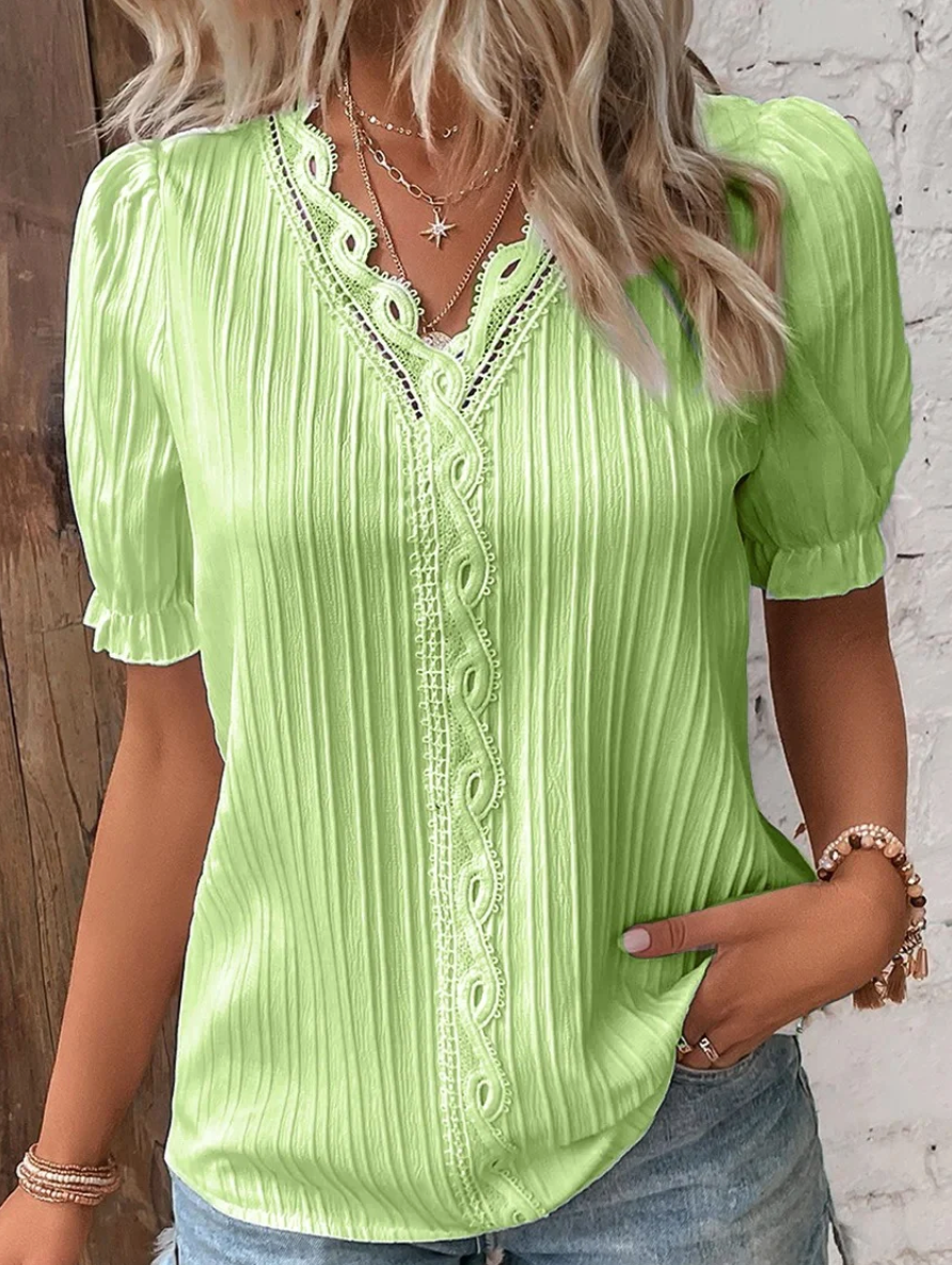 Women's Classic V-Neck Work Blouse