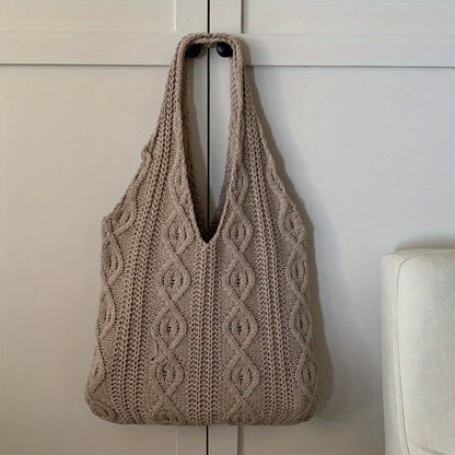 Cozy Chic Knit Tote Handbag - Soft Luxe Design
