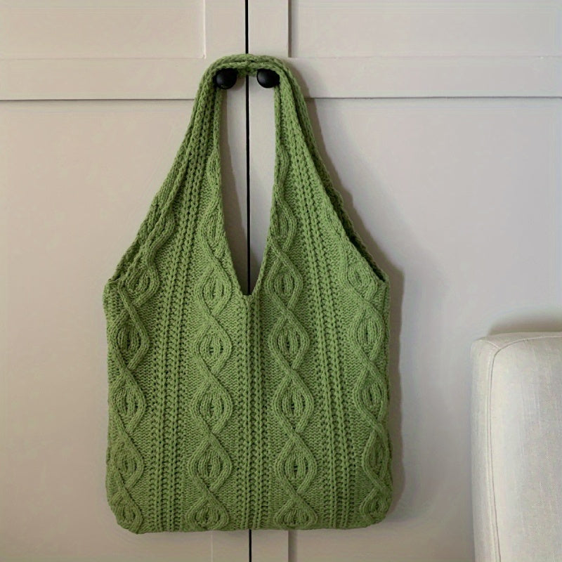 Cozy Chic Knit Tote Handbag - Soft Luxe Design