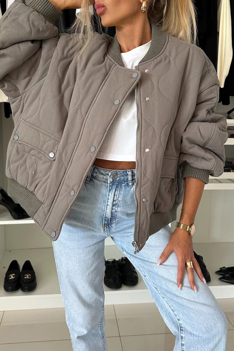 Casual Autumn Coat for Ladies with Pockets