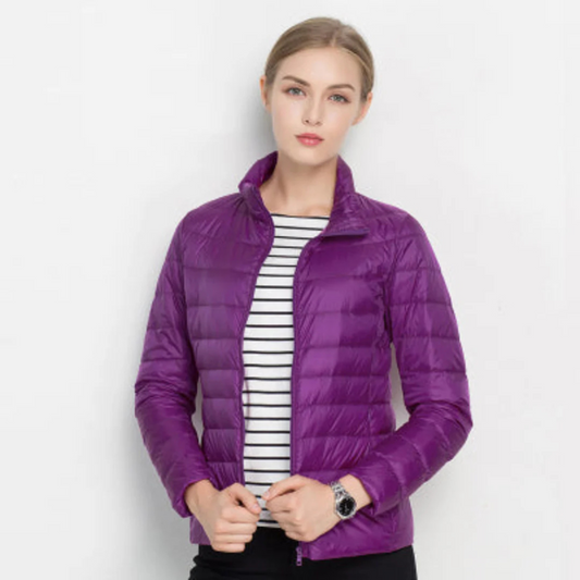 Warm Women's Down Parka Coat Long Sleeves - ModishWorld
