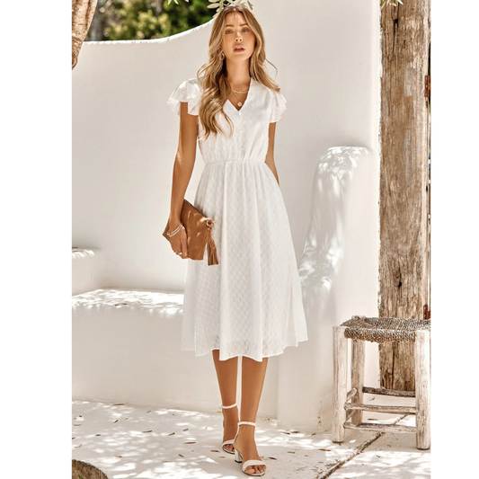 Casual Floral Midi Summer Dress with Ruffles - Modish World