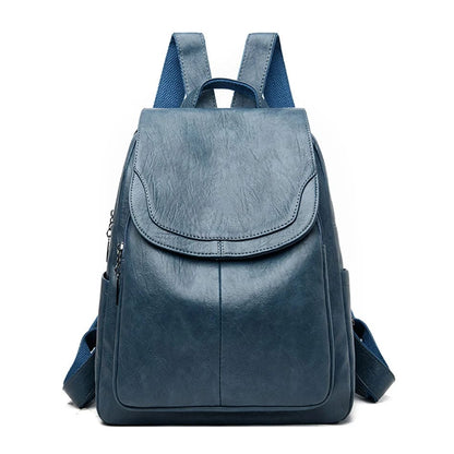 Durable Leather Ladies Travel Backpack