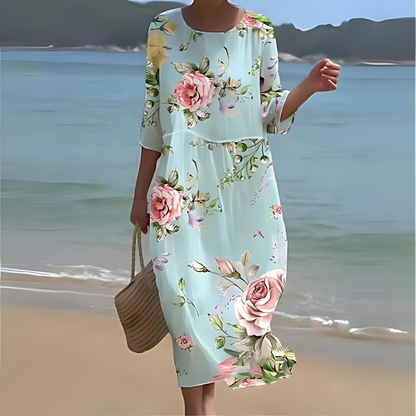 Beautiful Blossom Knee Length Dress for Ladies