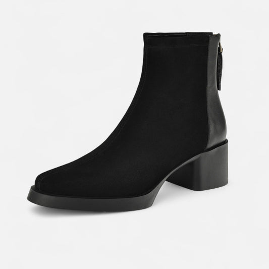 Chic Women's Suede Block Heel Ankle Boots - Modish World
