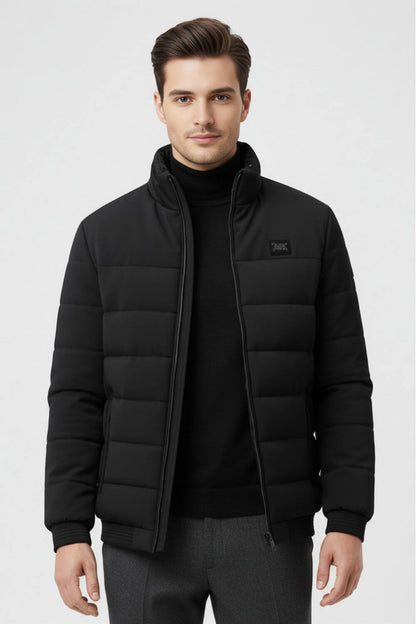 Warm Men's Puffer Jacket with Fleece Inside - Modish World