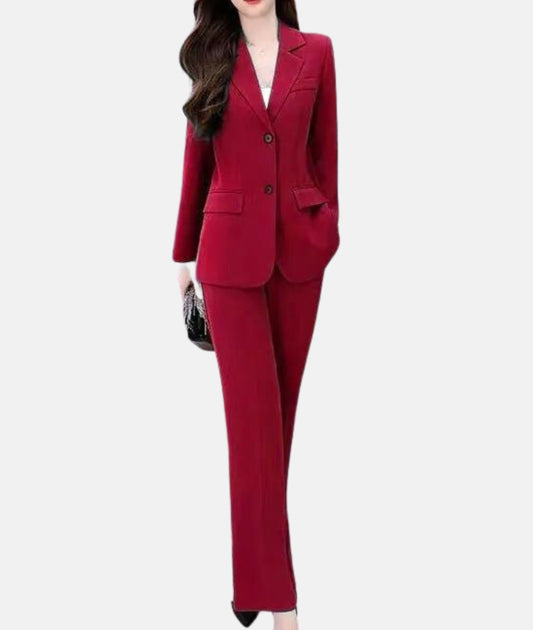 Classic Women's Blazer Pantsuit Set - ModishWorld